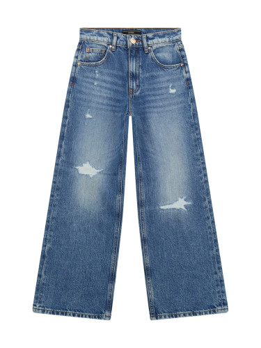 Детски широки дънки в тъмен деним Guess