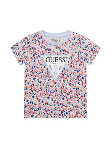 Бебешка блуза на цветя с лого Guess