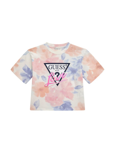 Детска цветна тениска с къс ръкав Guess