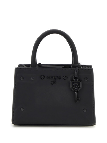 Детска чанта с къса дръжка в черен цвят Guess