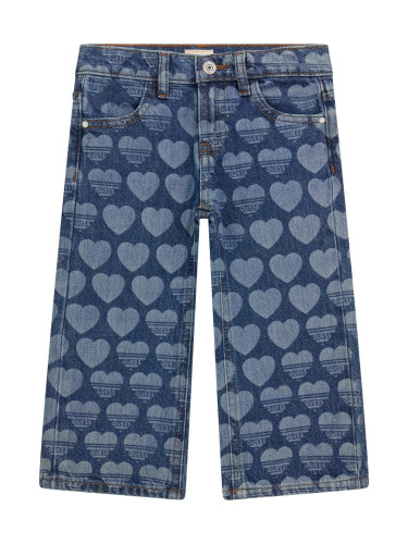 Детски дънки с щампа в тъмен деним Guess