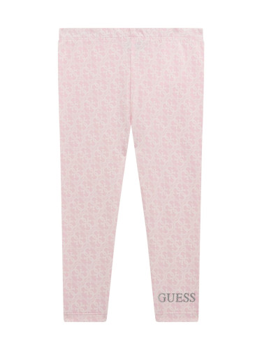 Детски клин в светлорозов цвят с лого и надпис Guess