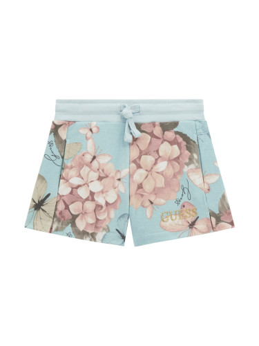 Детски къси панталони в светлосин цвят Guess