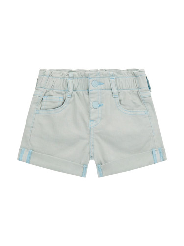 Детски къс панталон в светлосин цвят и надпис Guess