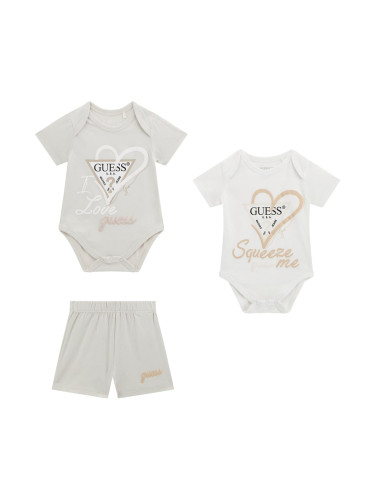 Бебешки комплект от две бодита и къс панталон Guess