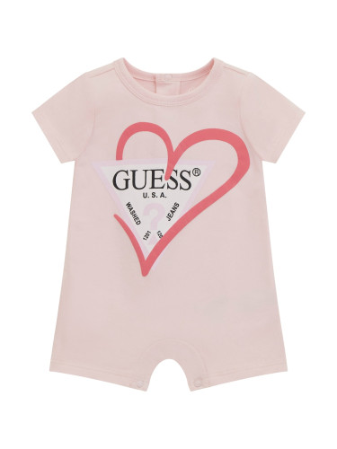 Бебешки гащеризон със сърце в розов цвят Guess