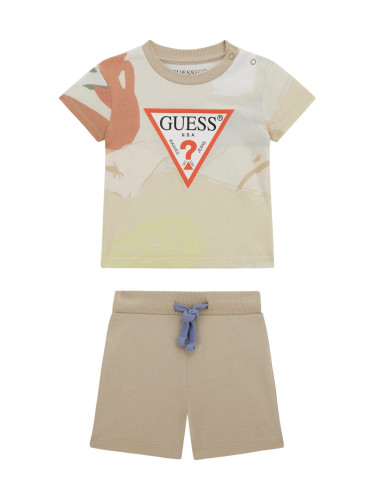 Бебешки комплект от две части в пясъчен цвят Guess
