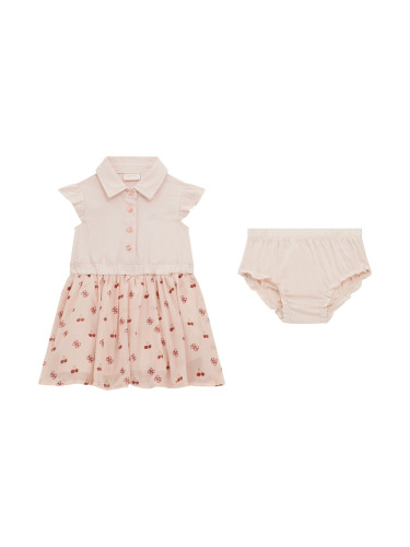 Бебешка рокля от деним тюл в розов цвят Guess