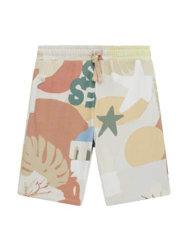 Детски трикотажен панталон в бежов цвят Guess