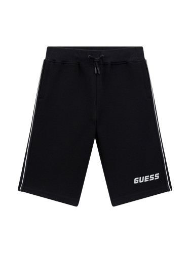 Детски къс панталон в цвят каки с надпис Guess