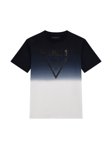 Детска тениска с омбре ефект в жълт цвят и лого Guess