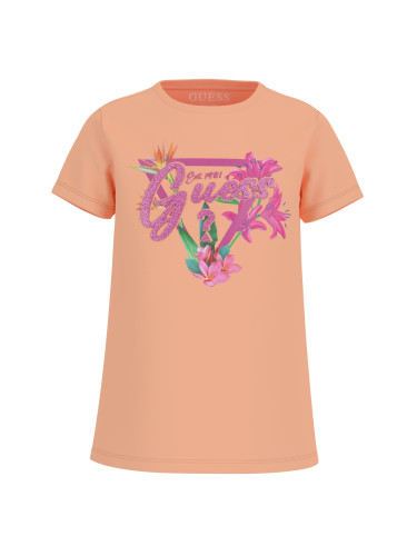 Детска блуза с къс ръкав и лого Guess