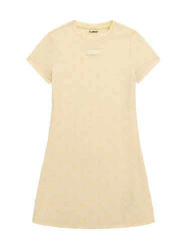 Детска рокля в жълт цвят Guess