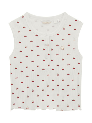 Детски рипсен потник на черешки Guess