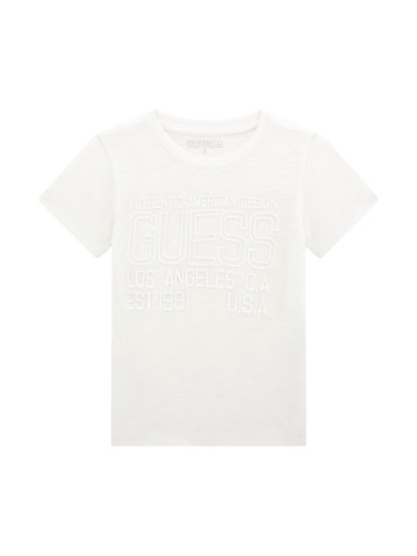 Бебешка блуза в бял цвят с надпис Guess