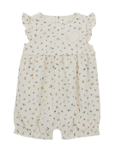 Бебешки къс гащеризон с цветя Guess