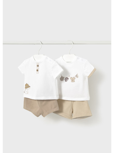 Бебешки комплект от четири части в кафяв цвят Mayoral