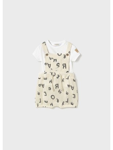 Бебешки гащеризон от шифон с щампа на букви Mayoral