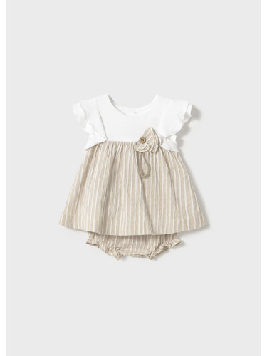 Бебешка рокля в бежов цвят Mayoral