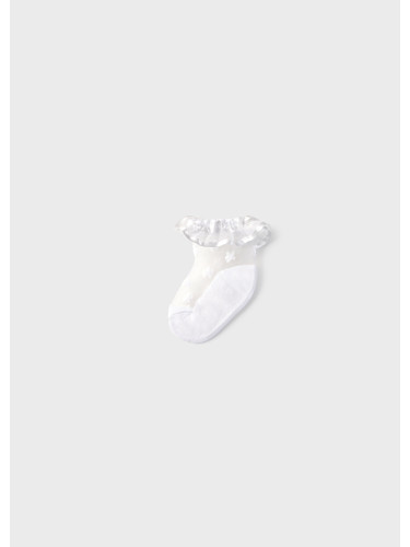 Бебешки официални дантелени чорапи в бял цвят Mayoral