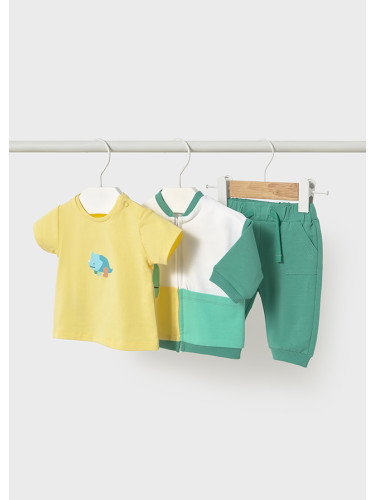 Бебешки комплект от три части с динозавър в зелен цвят  Mayoral