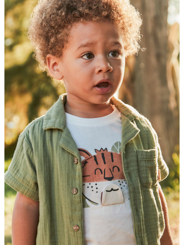 Детска тениска с тигър в бял цвят Mayoral
