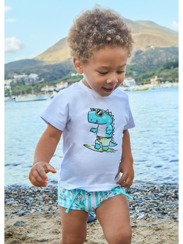 Бебешки плажен комплект от две части с динозавър в син цвят Mayoral