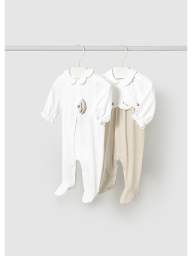 Бебешки комплект гащеризони в бежов цвят Mayoral