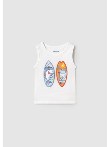 Детски потник с морска апликация в бял цвят Mayoral