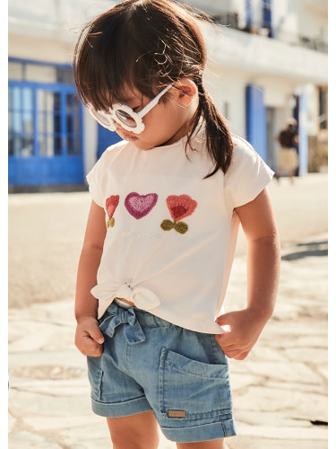 Детски къси панталони от мека материя в светъл деним Mayoral