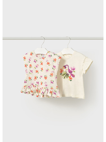 Комплект детски тениски в цвят ванилия Mayoral
