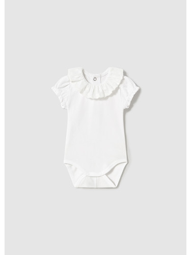 Бебешко боди с яка в бял цвят Mayoral