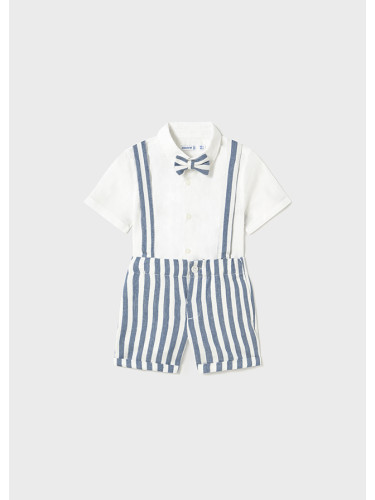 Официален детски комплет на райе в син цвят Mayoral