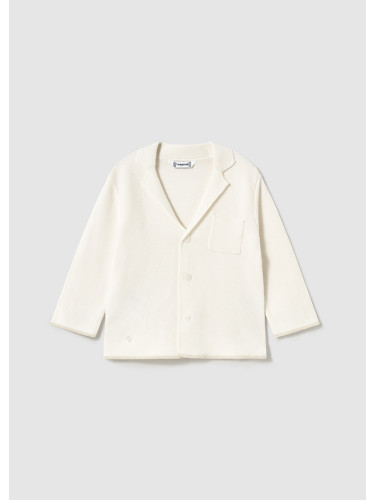 Детска жилетка с джоб в бял цвят Mayoral