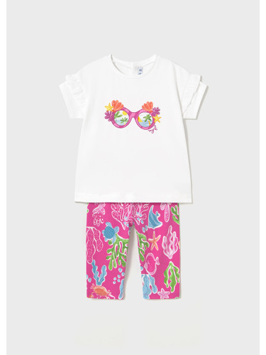 Детски комплект от клин и блуза в циклама Mayoral