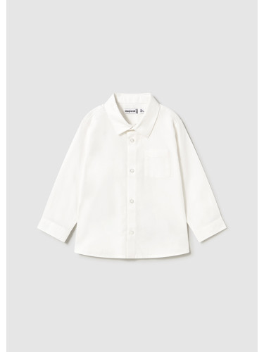 Изчистена бебешка риза с джоб в бял цвят Mayoral