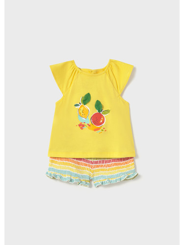 Комплект от къс панталон и жълта блуза Mayoral