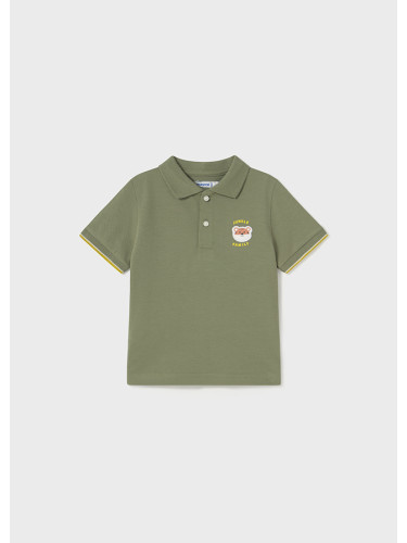 Бебешка блуза с яка в масленозелен цвят Mayoral