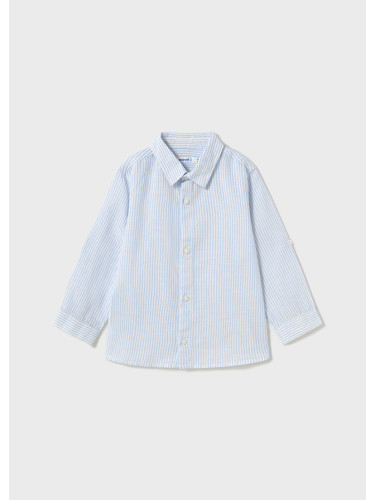 Бебешка официална риза на райе в светло син цвят Mayoral