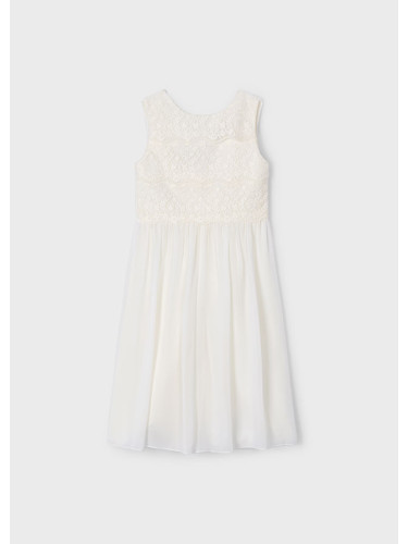 Детски гащеризон с дантела цвят ванилия  Mayoral