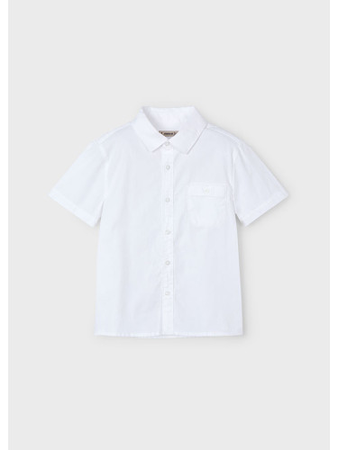 Риза с къс ръкав и джоб в бял цвят Mayoral