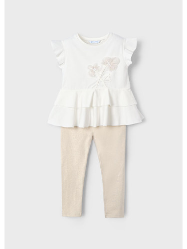 Детски комплект от две части в цвят ванилия Mayoral