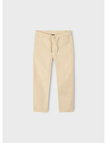 Детски ленен панталон в бежов цвят Mayoral