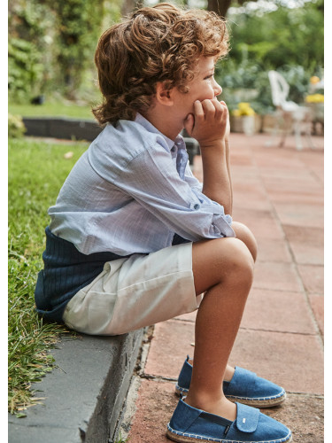 Къс ленен панталон в бежов цвят Mayoral