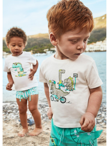 Бебешка тениска дино в бял цвят Mayoral