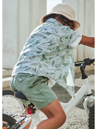 Спортно - елегантен панталон за момче в тъмно зелено Mayoral