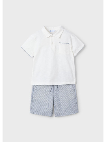 Детски спортно-елегантен комплект от две части на сини райета Мayoral