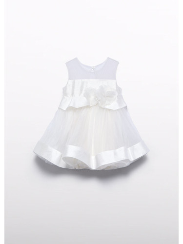 Бебешка официална рокля с воали в бял цвят Abel&Lula