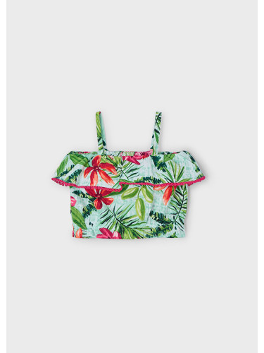 Детски потник в цвят мента с тропически мотиви Mayoral