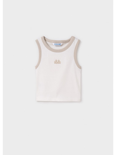 Детски рипсен топ в бял цвят Mayoral